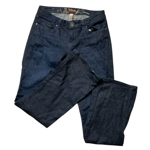 Refuge Vixen Jeans Womens 10 Mid Rise Curvy Bootcut Dark Wash Streetwear Denim - Picture 3 of 10